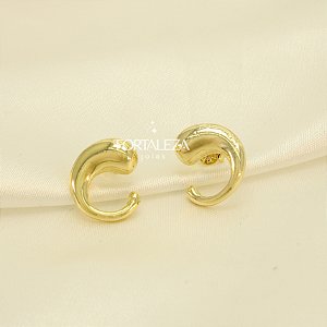 Brinco Orgânico Banhado a Ouro 18k