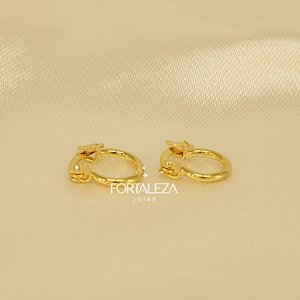 Brinco Argola Fecho Italiano Banhado a Ouro 18k