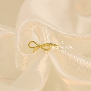Anel Infinito Vazado Banhado a Ouro 18k