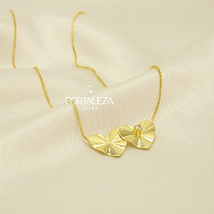 Gargantilha de Coração com Zircônia Banhado a Ouro 18k