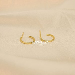 Brinco Argola de Aro Liso Banhado a Ouro 18k