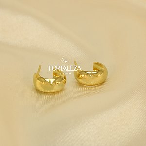 Brinco Argola de Aro Largo Banhado a Ouro 18k