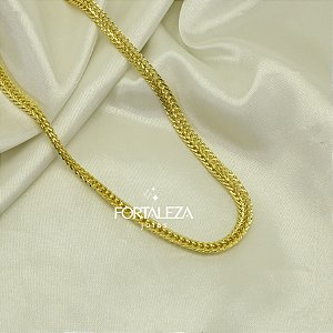 Corrente de Malha Trabalhada Banhado a Ouro 18k