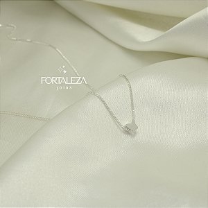 Gargantilha de Borboleta Banhado a Prata 925