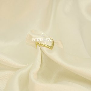 Anel em Formato de V Banhado a Ouro 18k