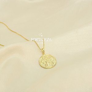 Gargantilha de São Bento Banhado a Ouro 18k