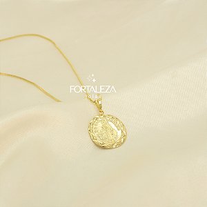 Gargantilha Nossa Senhora das Graças Banhado a Ouro 18k