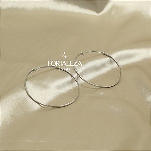 Brinco Argola de Aro Liso em Aço Inox