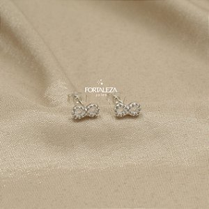 Brinco Infinito Cravejado com Zircônia em Prata 925