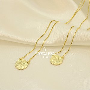 Escapulário de São Jorge Banhado a Ouro 18k