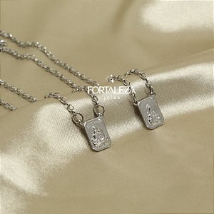 Escapulário Nossa Senhora do Carmo em Aço Inox