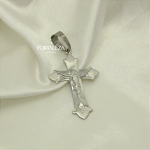 Pingente Jesus Cristo Crucificado em Aço Inox