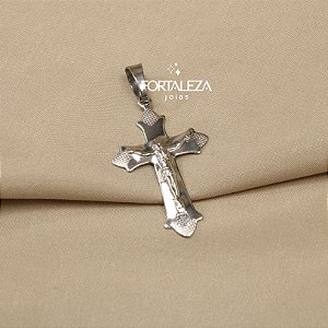 Pingente Jesus Cristo Crucificado em Aço Inox