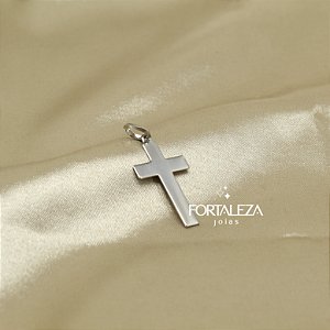 Pingente de Cruz Lisa em Aço Inox