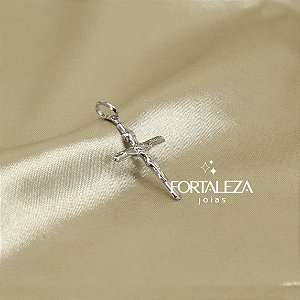 Pingente Jesus Cristo Crucificado em Aço Inox