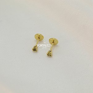 Brinco de Zircônia Banhado a Ouro 18k