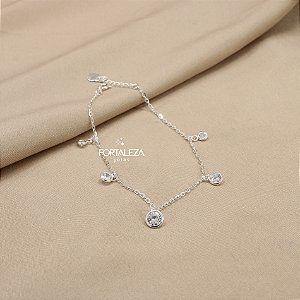 Pulseira com Zircônia Cristal em Prata 925
