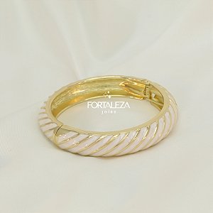 Bracelete Esmaltado Banhado a Ouro 18k