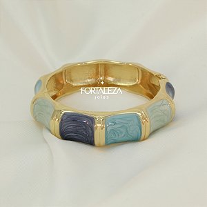 Bracelete Esmaltado Banhado a Ouro 18k