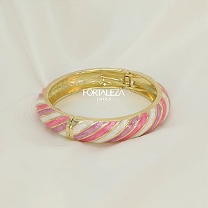 Bracelete Esmaltado Banhado a Ouro 18k