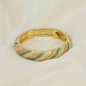 Bracelete Esmaltado Banhado a Ouro 18k