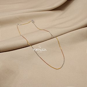 Corrente Veneziana em Prata 925 Banhado a Ouro 18k