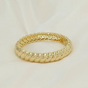 Bracelete Texturizado Banhado a Ouro 18k