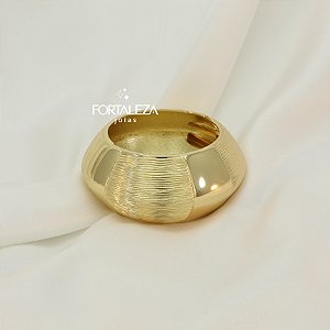 Bracelete com Design Texturizado Banhado a Ouro 18k