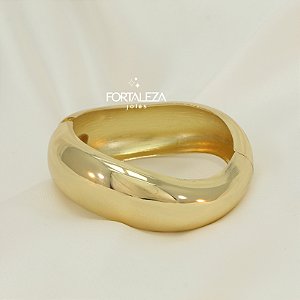 Bracelete Polido Banhado a Ouro 18k