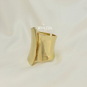 Bracelete com Design Assimétrico Banhado a Ouro 18k