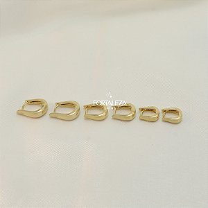 Brinco Argola em Trio Banhado a Ouro 18k