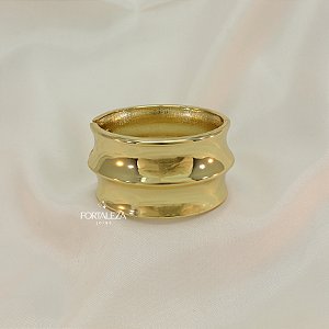 Bracelete de Aro Largo Banhado a Ouro 18k