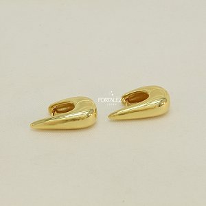 Brinco Argola Maressa Gota Banhado a Ouro 18k