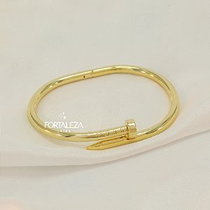 Bracelete com Design Prego Banhado a Ouro 18k