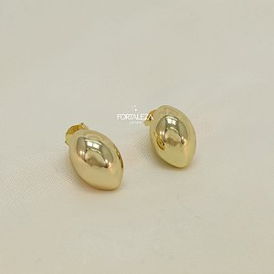 Brinco Bold Orgânico Banhado a Ouro 18k