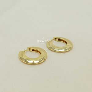 Brinco Argola Articulada Banhado a Ouro 18k