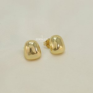 Brinco Minimalista com Design Geométrico Banhado a Ouro 18k