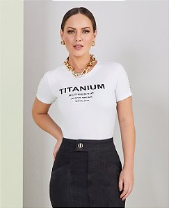 T-shirt Malha Estampa Exclusiva - Titanium Jeans