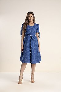 Vestido Laise Azul Marinho - Laura Rosa