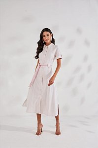 Chemise Listrado Com Cordão 130cm - Titanium Jeans