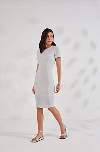 Vestido Tubinho Malha Canelada  105cm - Titanium Jeans