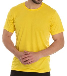 Camiseta Malha PV, Personalizada, Amarelo Ouro