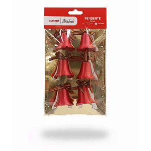 kit com 6 pendente sino 4.5cm