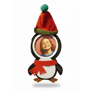 Enfeite Ávore De Natal Boneco Pinguim Porta Fotos 16x22