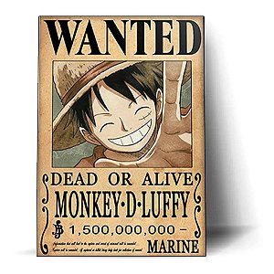 Cartaz Procurado Luffy One Piece