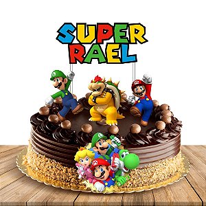 Topo de Bolo personalizado Super Mario