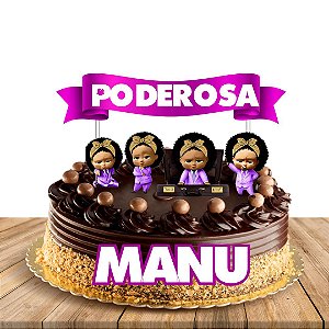 Topo de Bolo personalizado Poderosa Chefinha