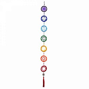 MÓBILE 7 CHAKRAS EM TECIDO - 80cm