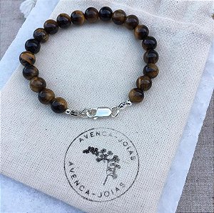 PULSEIRA MASCULINA OLHO DE TIGRE