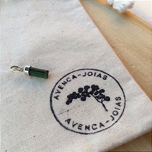 PINGENTE FLORA PEDRA NATURAL TURMALINA VERDE